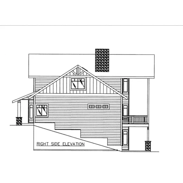 Right Elevation - 088D-0586 - Shop House Plans and More