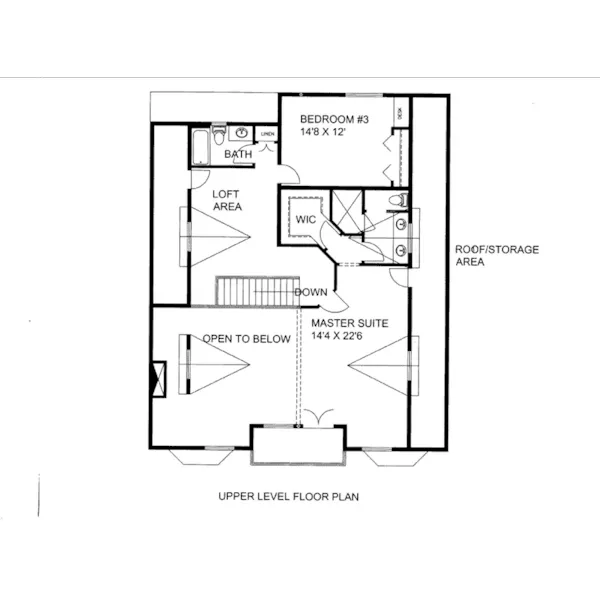 Ranch House Plan Second Floor - Langston Bay Rustic Home 088D-0594 - Shop House Plans and More