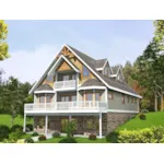 Ranch House Plan Front of Home - Langston Bay Rustic Home 088D-0594 - Shop House Plans and More