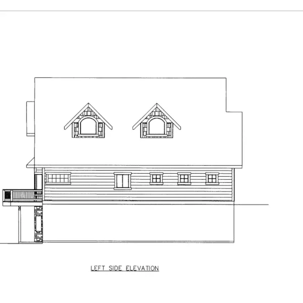 Ranch House Plan Left Elevation - Langston Bay Rustic Home 088D-0594 - Shop House Plans and More