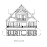 Ranch House Plan Rear Elevation - Langston Bay Rustic Home 088D-0594 - Shop House Plans and More