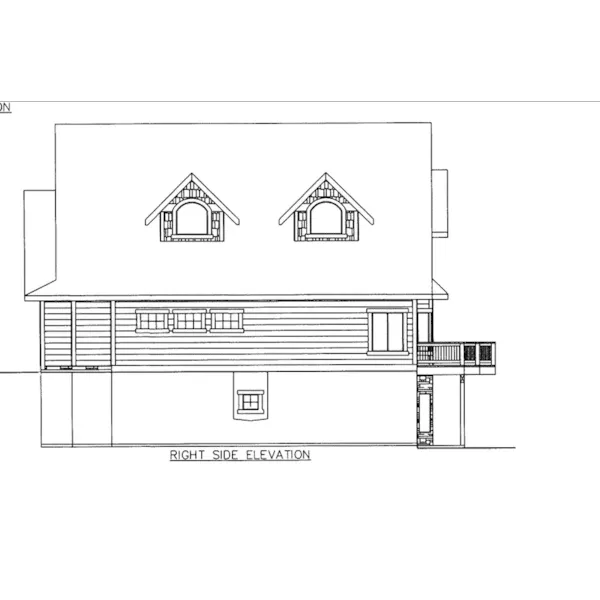 Ranch House Plan Right Elevation - Langston Bay Rustic Home 088D-0594 - Shop House Plans and More