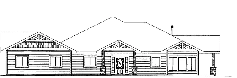 Front Elevation - 088D-0596 - Shop House Plans and More