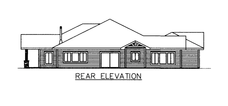 Rear Elevation - 088D-0596 - Shop House Plans and More