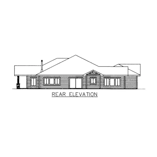 Rear Elevation - 088D-0596 - Shop House Plans and More