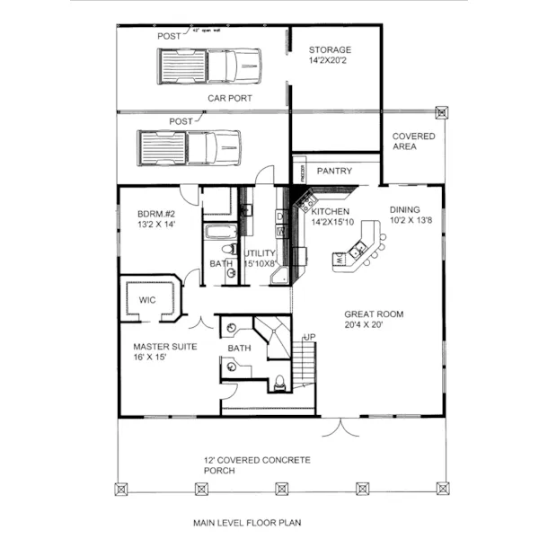 First Floor - 088D-0597 - Shop House Plans and More