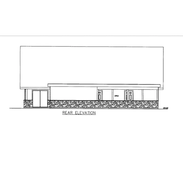 Rear Elevation - 088D-0597 - Shop House Plans and More