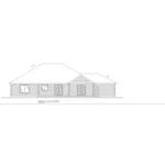 Ranch House Plan Rear Elevation - 088D-0606 - Shop House Plans and More