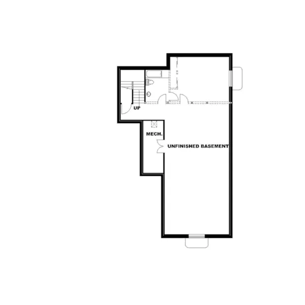 Traditional House Plan Lower Level Floor - Merridith Craftsman Home 088D-0608 - Shop House Plans and More