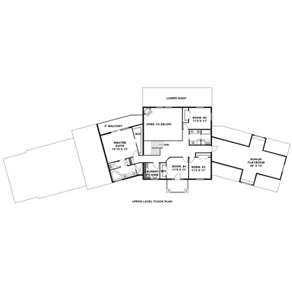 Second Floor - 088D-0609 - Shop House Plans and More