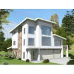 Mountain House Plan Front of Home - Mirasol Modern Beach Home 088D-0615 - Shop House Plans and More