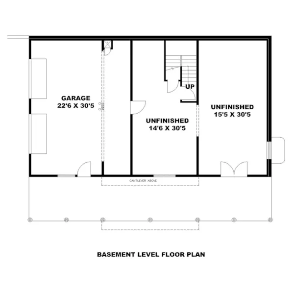 Craftsman House Plan Lower Level Floor - 088D-0619 - Shop House Plans and More