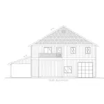 Rustic House Plan Rear Elevation - Mickey Apartment Garage 088D-0626 - Shop House Plans and More