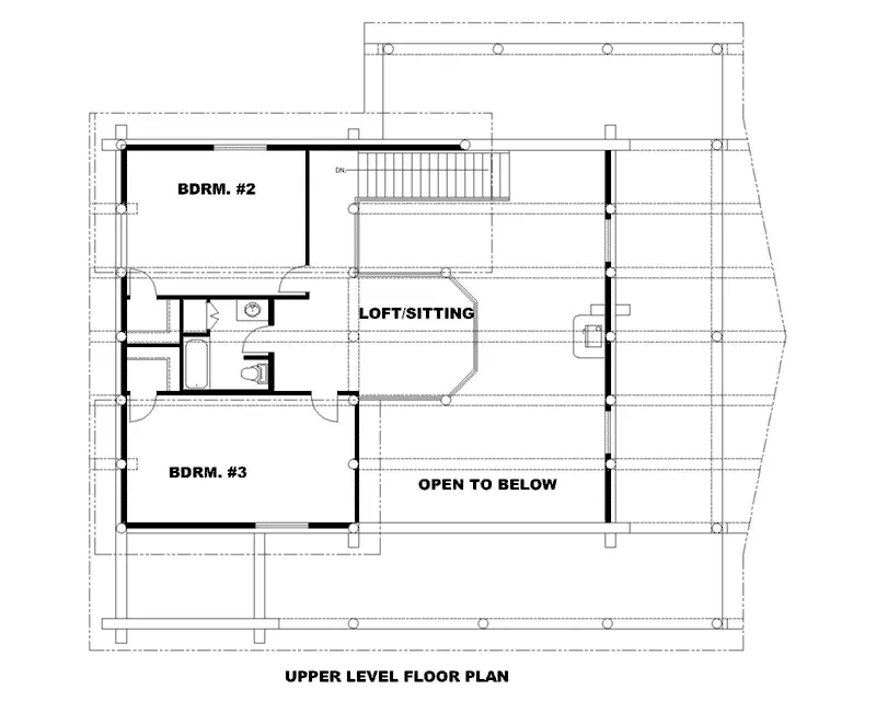 Rustic House Plan Second Floor - 088D-0633 - Shop House Plans and More