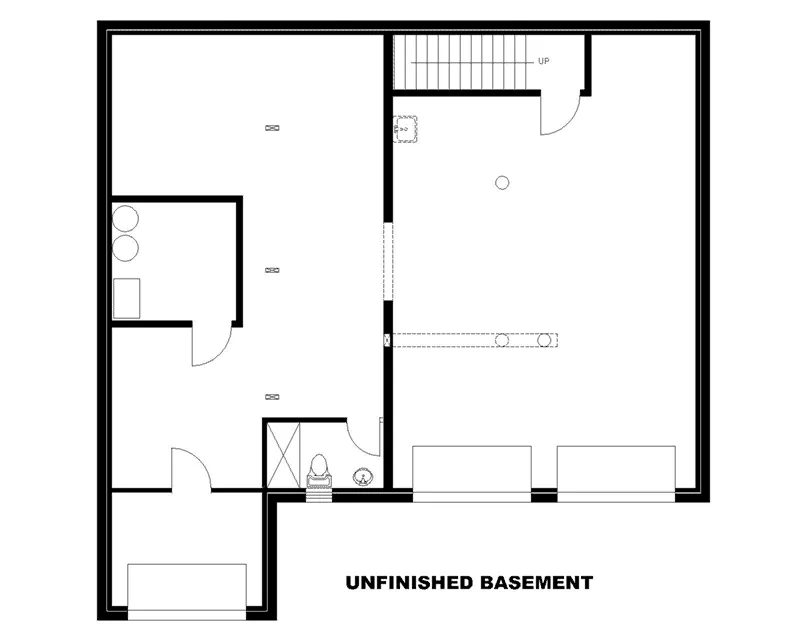 Rustic House Plan Lower Level Floor - 088D-0633 - Shop House Plans and More