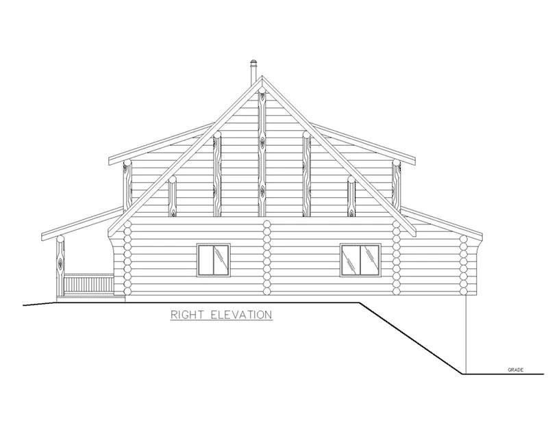 Beach & Coastal House Plan Right Elevation - 088D-0633 - Shop House Plans and More