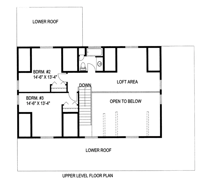 Mountain House Plan Second Floor - 088D-0635 - Shop House Plans and More