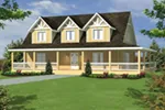Lake House Plan Front of House 088D-0635