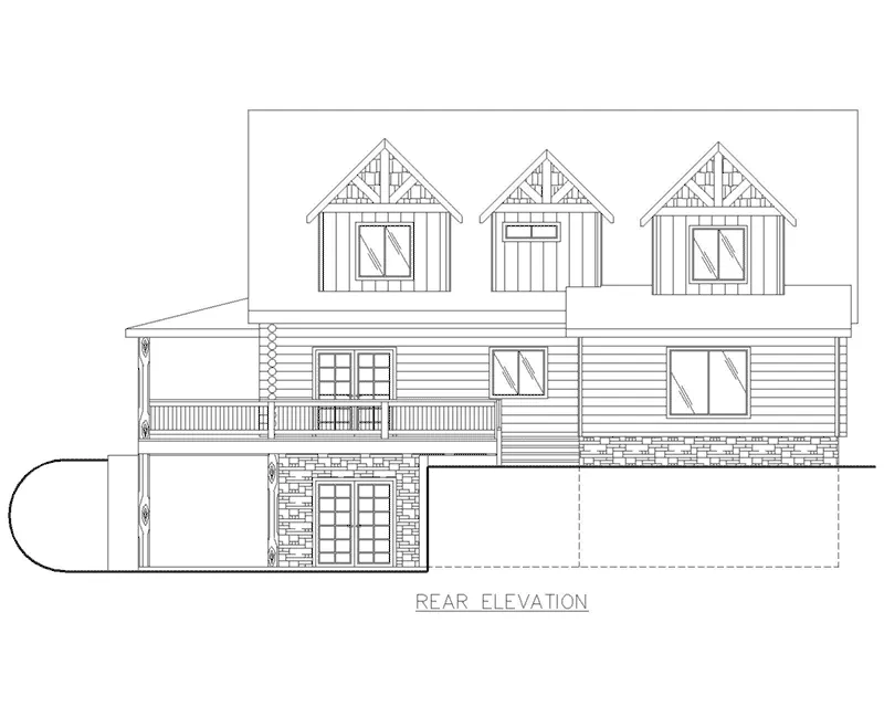 Lake House Plan Rear Elevation - 088D-0635 - Shop House Plans and More