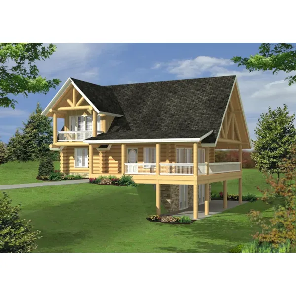 Front of Home - Jordan Cliff Hillside Home 088D-0636 - Shop House Plans and More