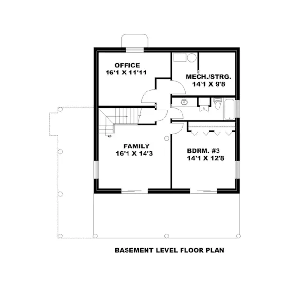 Lower Level Floor - Jordan Cliff Hillside Home 088D-0636 - Shop House Plans and More