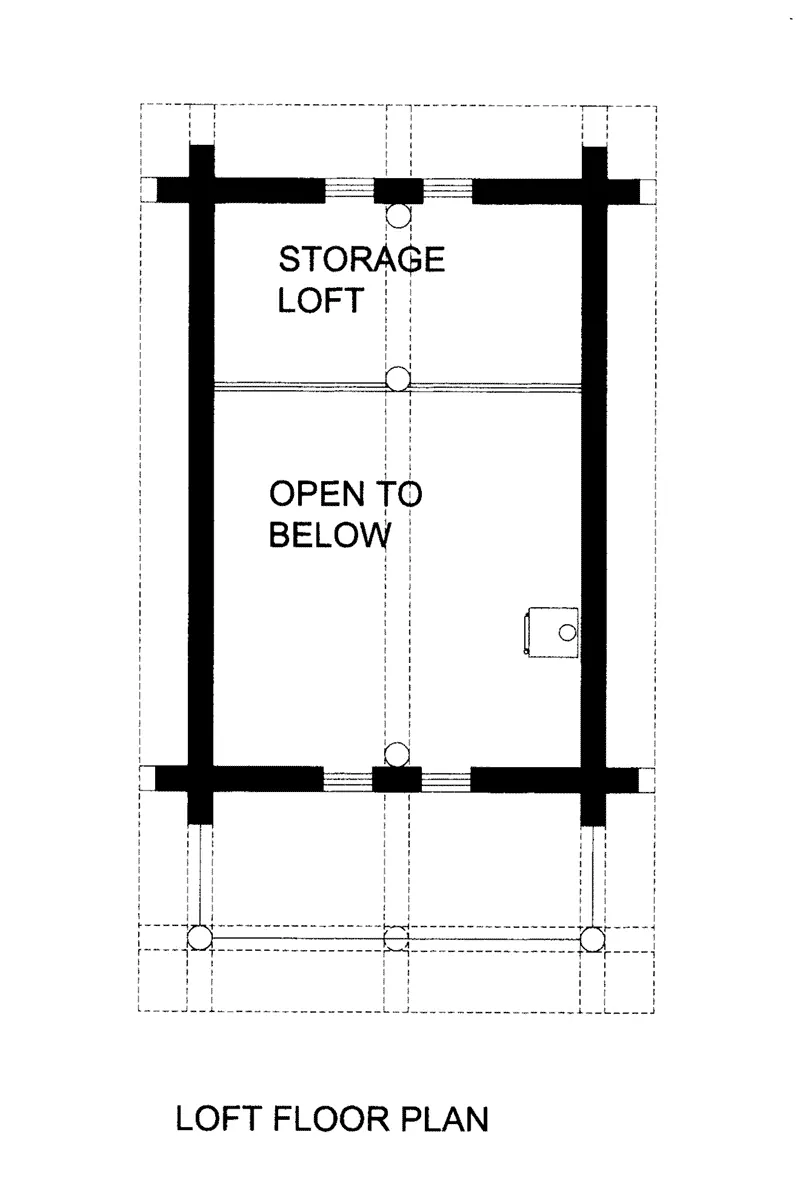 Log Cabin House Plan Loft - 088D-0637 - Shop House Plans and More
