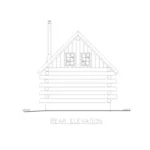 Rustic House Plan Rear Elevation - Grays Pike Craftsman Cabin 088D-0637 - Shop House Plans and More