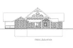 Rustic House Plan Front Elevation - Great Spirit Bluff Lake Home 088D-0638 - Shop House Plans and More