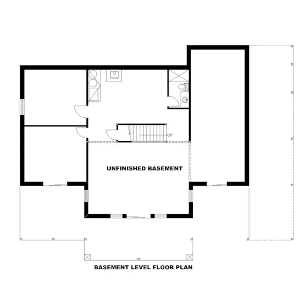 Rustic House Plan Lower Level Floor - Great Spirit Bluff Lake Home 088D-0638 - Shop House Plans and More