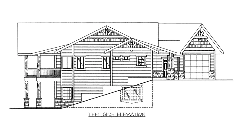 Mountain House Plan Left Elevation - 088D-0641 - Shop House Plans and More