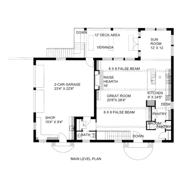 Traditional House Plan First Floor - Keladry European Home 088D-0643 - Shop House Plans and More