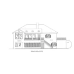 Traditional House Plan Rear Elevation - Keladry European Home 088D-0643 - Shop House Plans and More