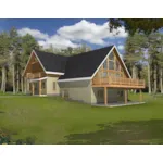 Ranch House Plan Front of Home - Langer Ledge Vacation Home 088D-0644 - Shop House Plans and More