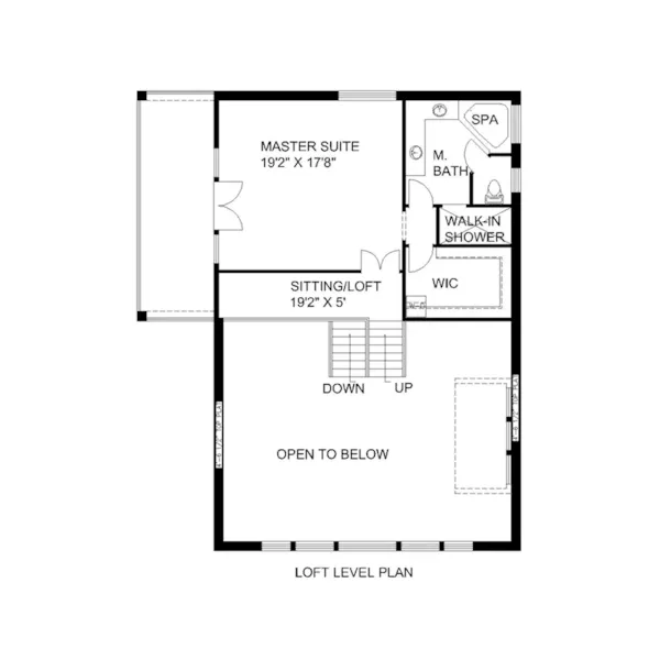 Ranch House Plan Loft - Langer Ledge Vacation Home 088D-0644 - Shop House Plans and More