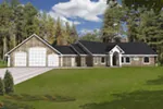 Mountain House Plan Front of Home - 088D-0646 - Shop House Plans and More