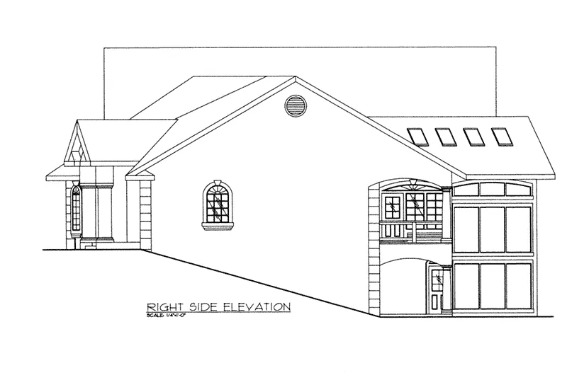 Mountain House Plan Right Elevation - 088D-0646 - Shop House Plans and More