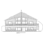 Vacation House Plan Rear Elevation - Mendota Bay Vacation Home 088D-0649 - Shop House Plans and More