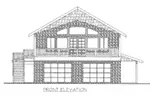 Vacation House Plan Front Elevation - Oyster Lake Vacation Home 088D-0654 - Shop House Plans and More