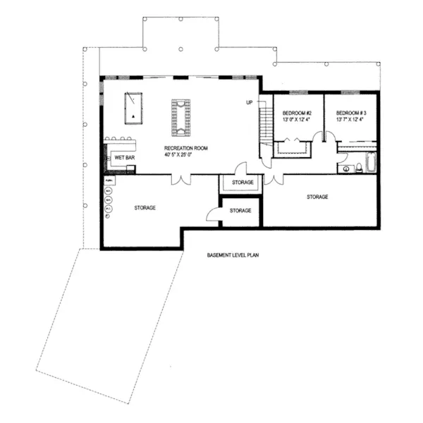 Luxury House Plan Lower Level Floor - Powderhurst Luxury Home 088D-0655 - Shop House Plans and More