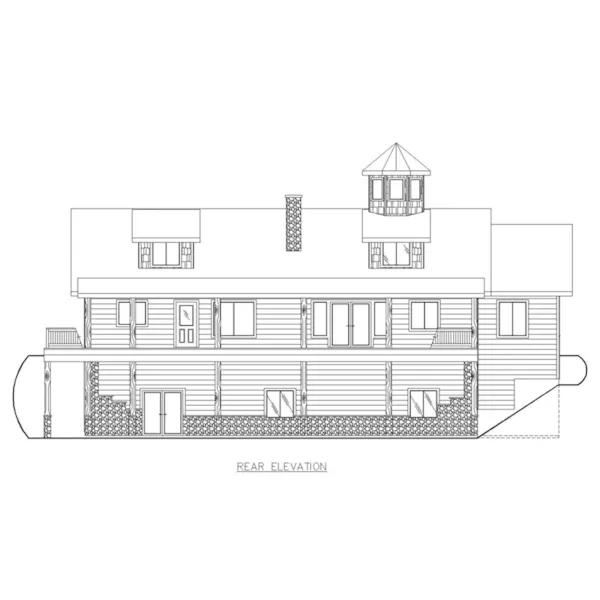 Craftsman House Plan Rear Elevation - Rivers Bank Hillside Home 088D-0658 - Shop House Plans and More