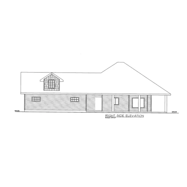 Modern House Plan Right Elevation - Saunders Creek Rustic Home 088D-0660 - Shop House Plans and More