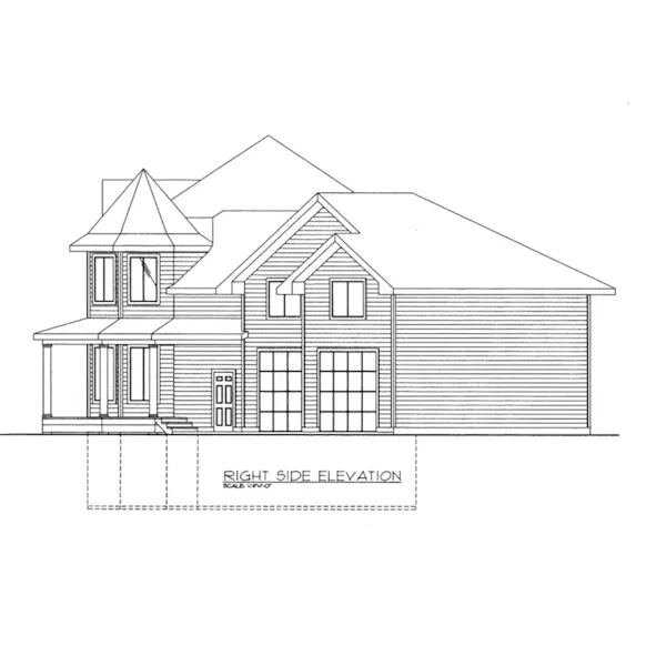 Luxury House Plan Right Elevation - Arborlawn Victorian Home 088D-0664 - Shop House Plans and More