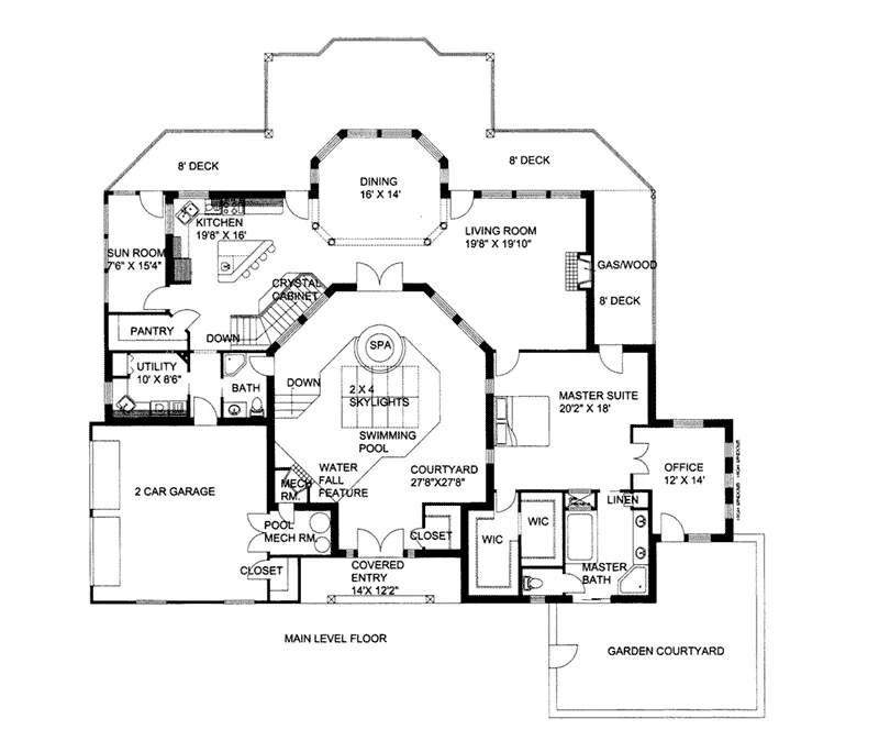 Luxury House Plan First Floor - 088D-0665 - Shop House Plans and More