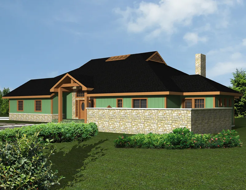 Luxury House Plan Front of Home - 088D-0665 - Shop House Plans and More