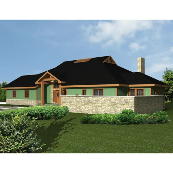 Luxury House Plan Front of Home - Bella Falls Rustic Home 088D-0665 - Shop House Plans and More