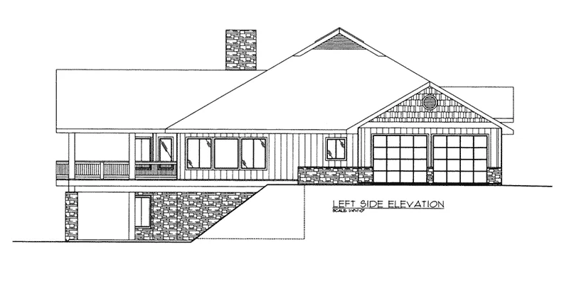 Luxury House Plan Left Elevation - 088D-0665 - Shop House Plans and More