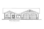 Ranch House Plan Front Elevation - Burrwood Ranch Home 088D-0667 - Shop House Plans and More