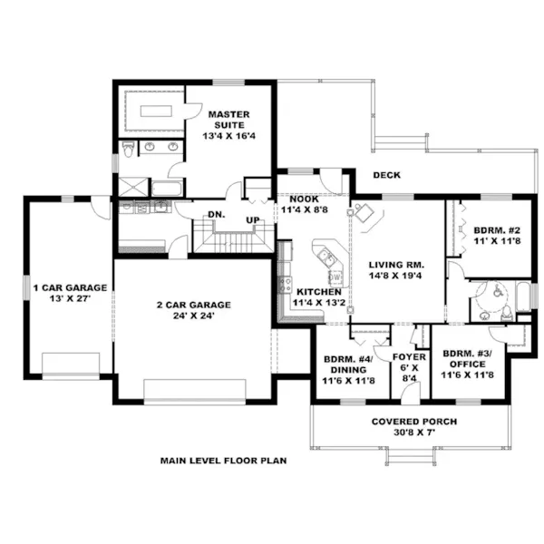 Traditional House Plan First Floor - Drake Park Country Home 088D-0671 - Shop House Plans and More