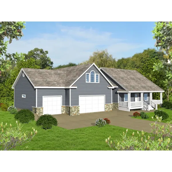 Traditional House Plan Front of Home - Drake Park Country Home 088D-0671 - Shop House Plans and More