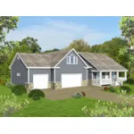 Traditional House Plan Front of Home - Drake Park Country Home 088D-0671 - Shop House Plans and More